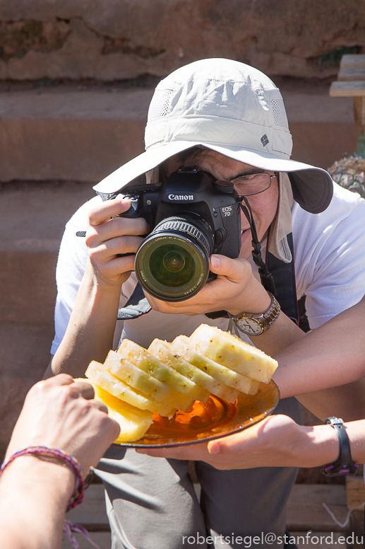eric shoots a pineapple